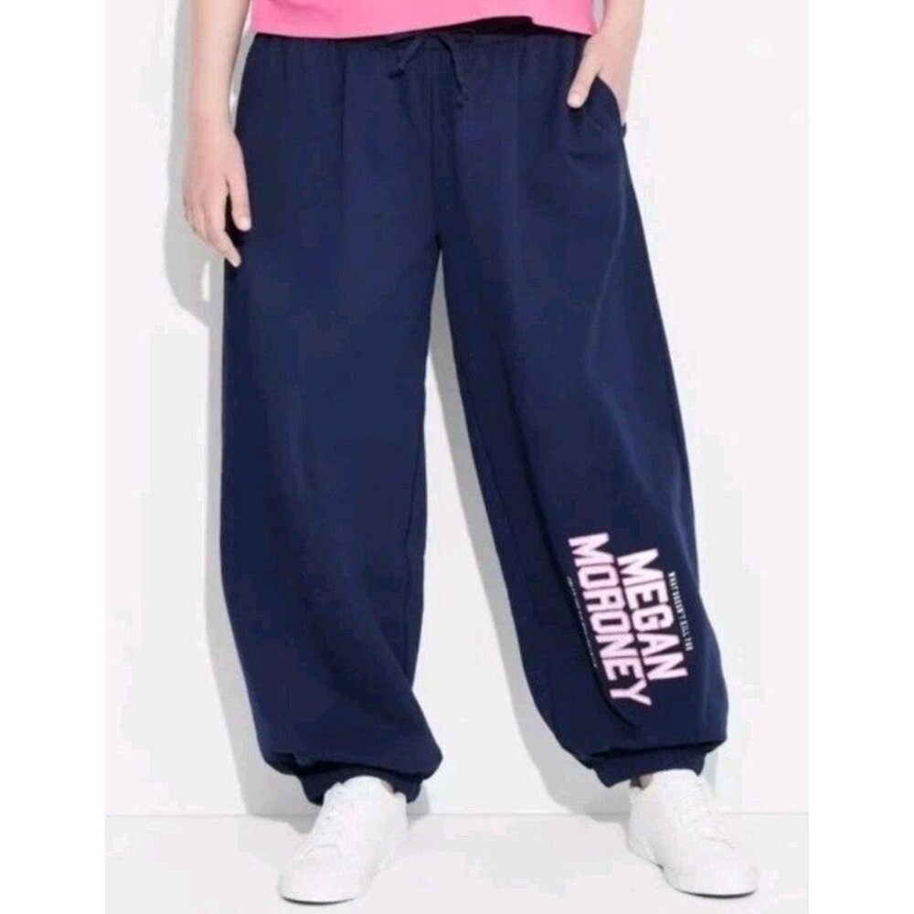 Women's Megan Moroney Fleece Graphic Jogger Pants Navy Blue 2X NWT  sold out*
